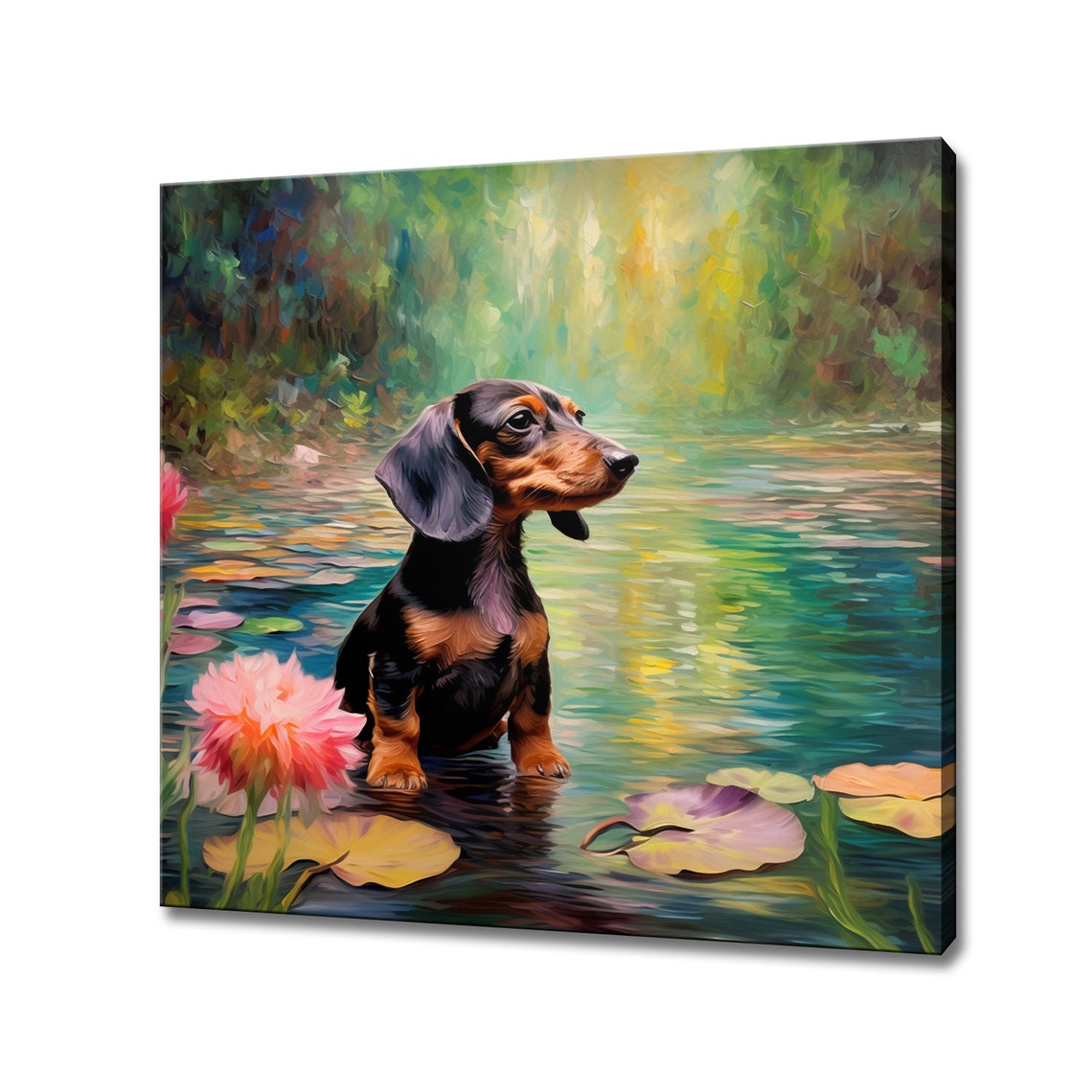 Dachshund Dog Animal Print Gift For Dachshund Dog Lover Colourful Dog Portrait Painting Print Dachshund Dog Pet Wall Art