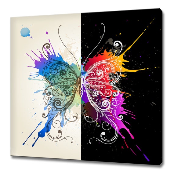 Colourful Butterfly Modern Abstract Design Home Decor Print Wall Art Picture Wall Hanging