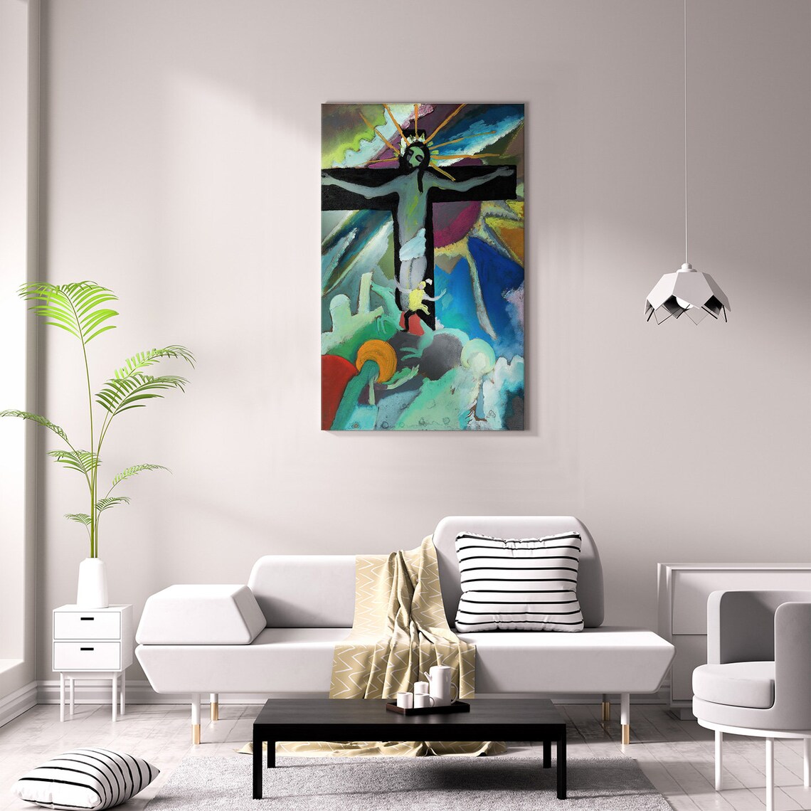 Wassily Kandinsky Crucified Christ 1911 Expressionist Religious Art Reproduction Poster - Image 2