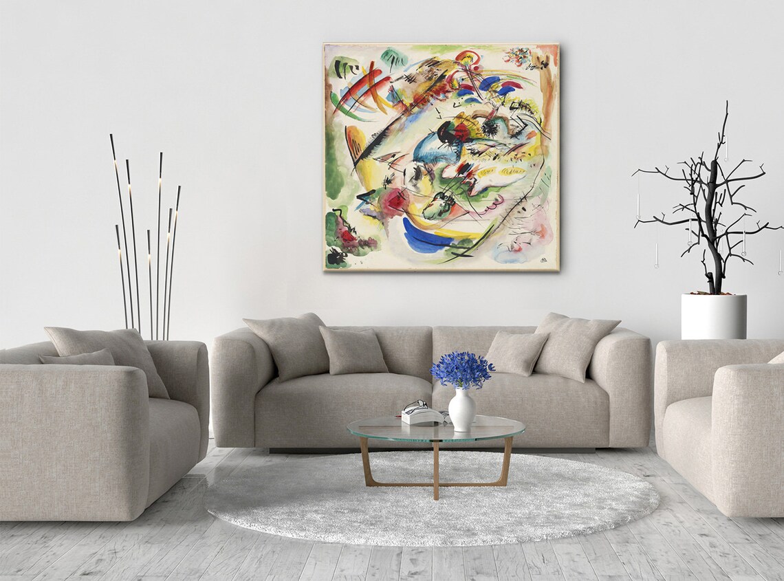 Wassily Kandinsky Dreamy Improvisation 1913 Abstract Reproduction Art Print - Image 2