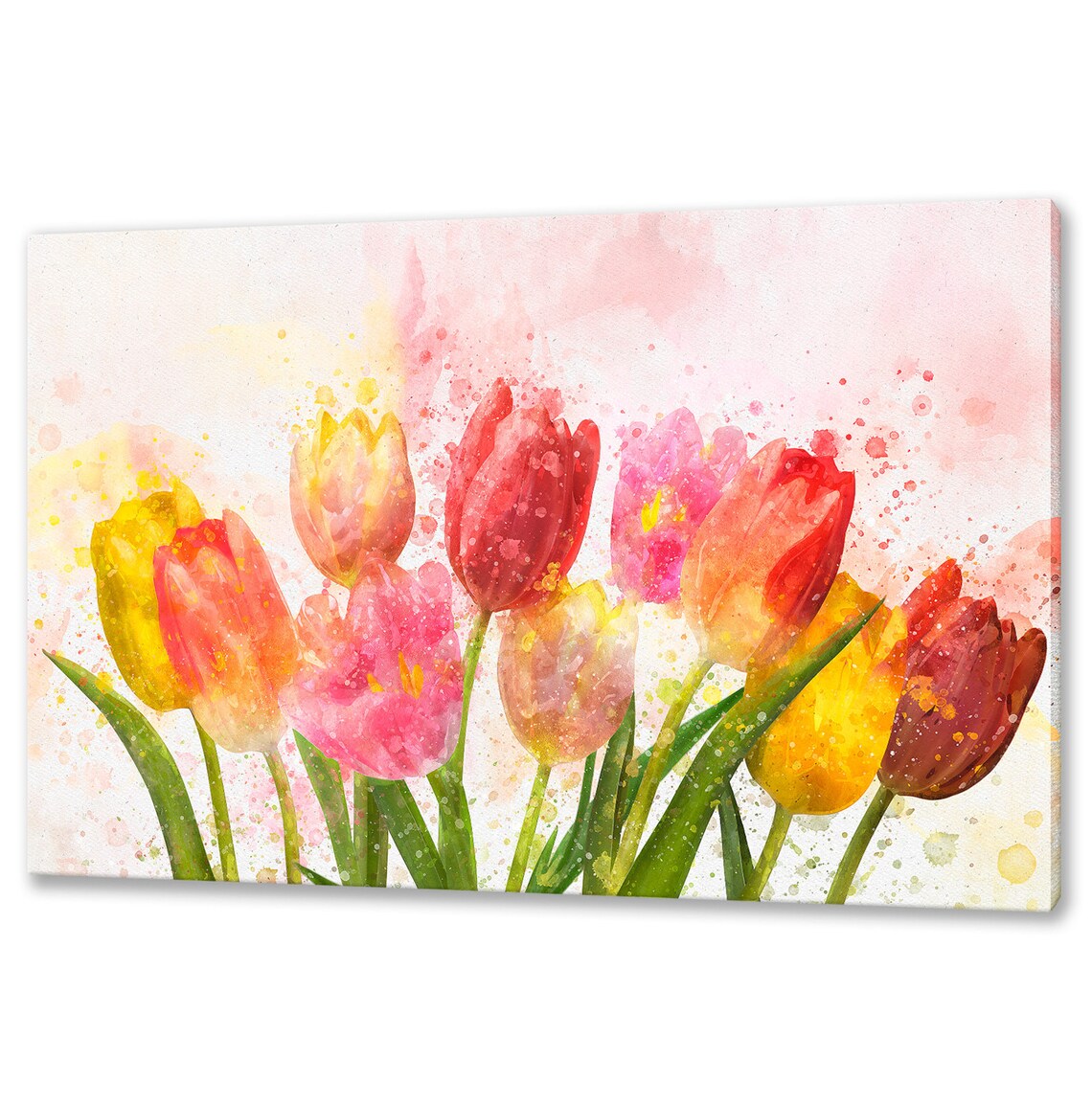 Tulips Watercolor Modern Floral Wall Art Print