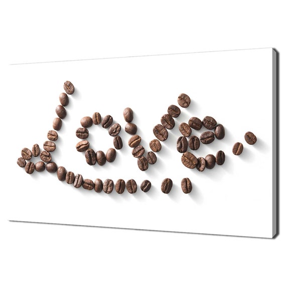 Love Coffee Beans Sign, Modern Kitchen Decor