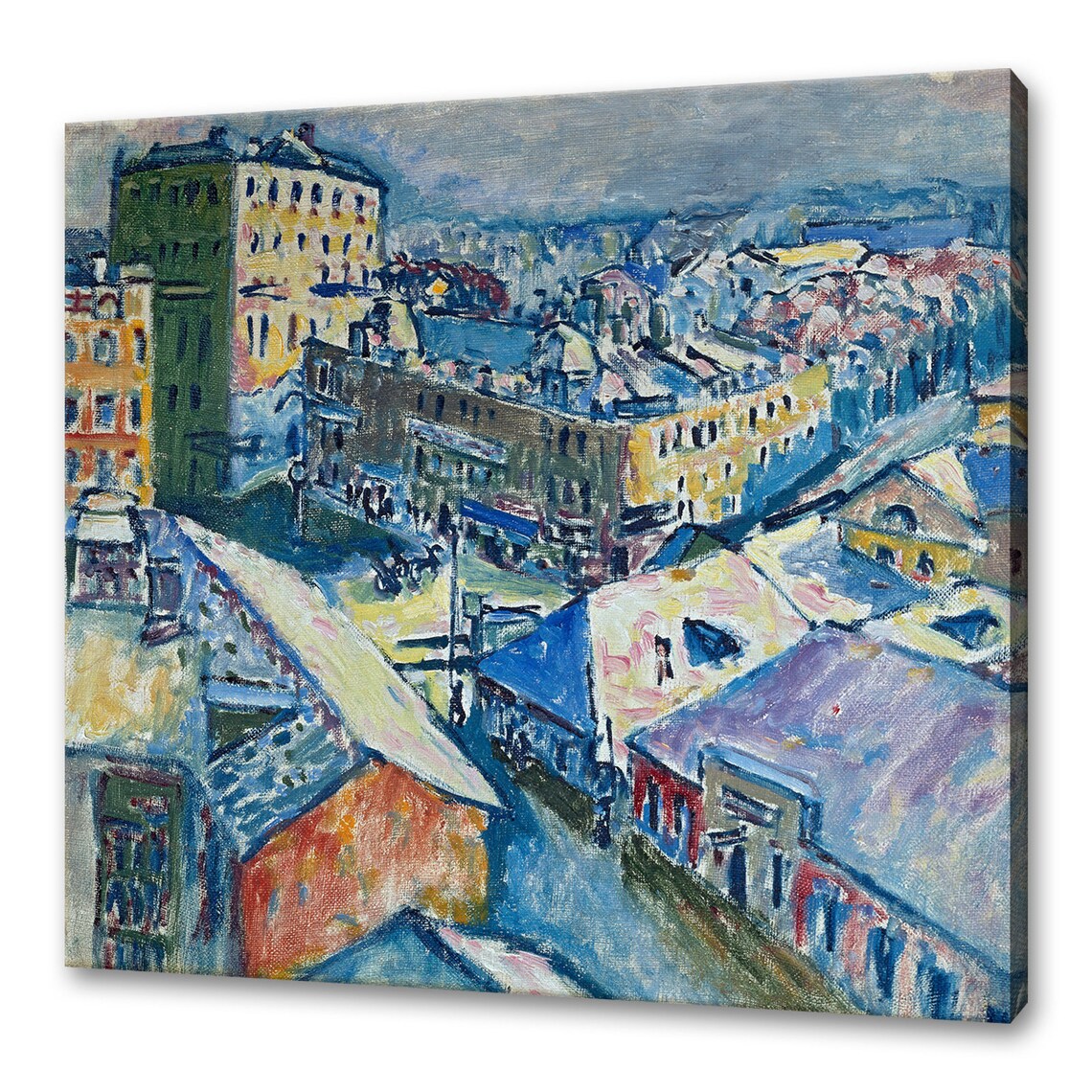 Kandinsky Zubovsky Platz 1916 City Rooftops Impressionist Art Poster