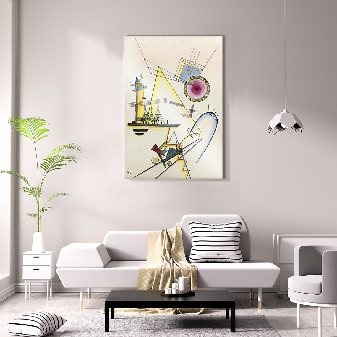 Wassily Kandinsky Zartes Gemt Delicate Soul 1925 Classic Design Abstract Decor Reproduction Print Wall Art - Image 2