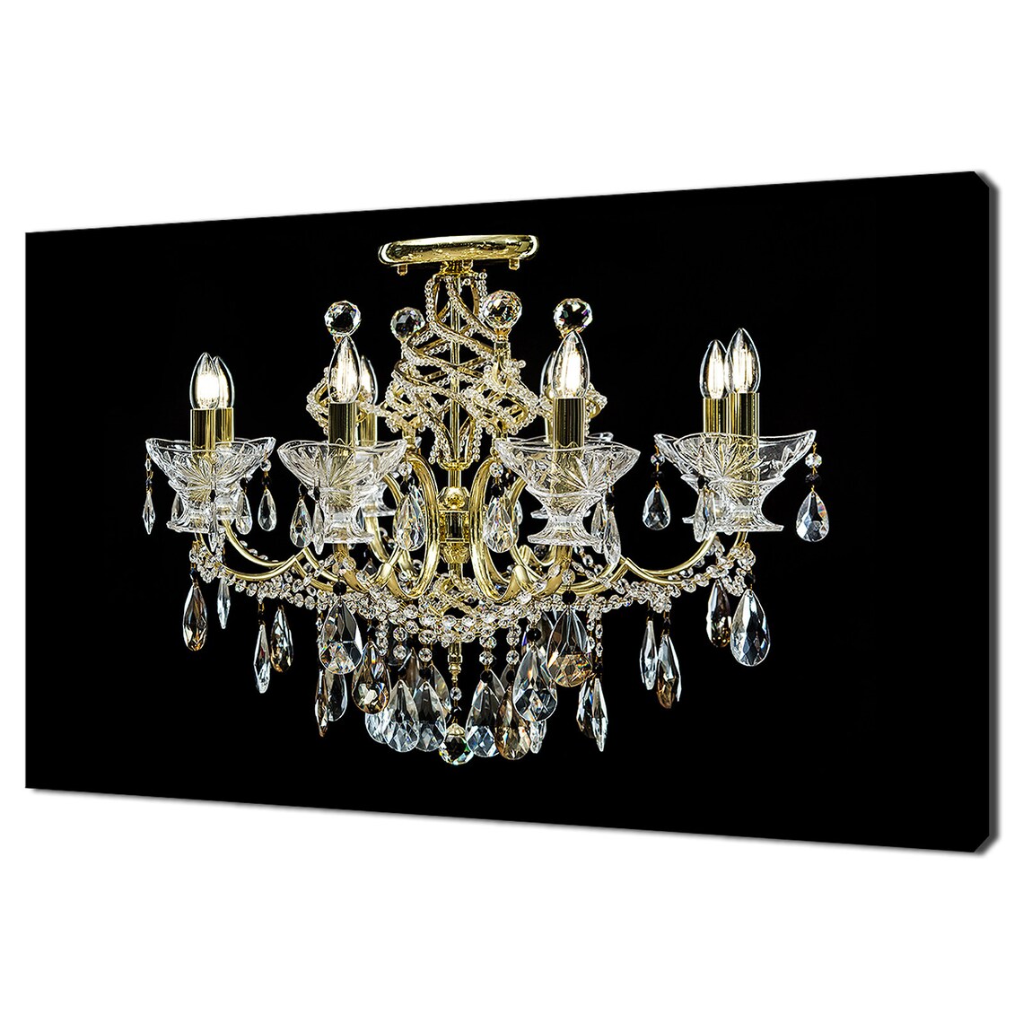Crystal Chandelier Modern Living Room Art Print