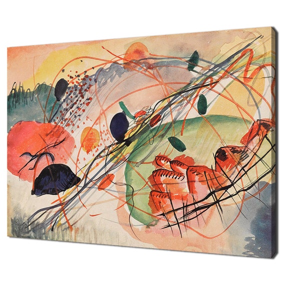 Wassily Kandinsky Watercolour No 6 1911 Classic Design Abstract Decor Reproduction Print Wall Art
