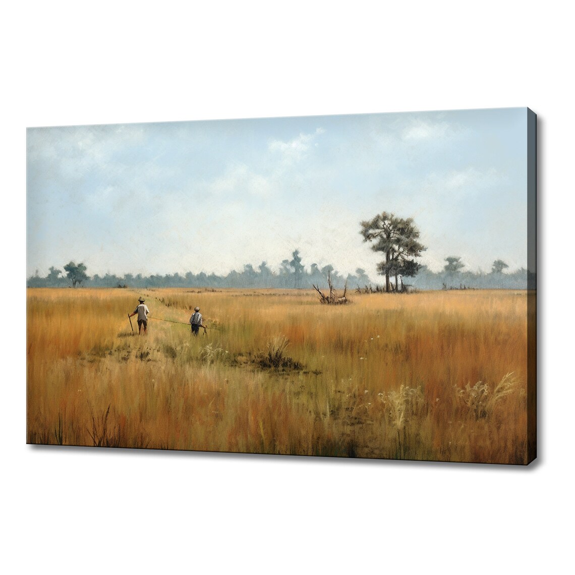 Vintage Country Landscape Painting Style Print Farmhouse Decor Art Neutral Nature Picture Wall Hanging Fine Art Vintage