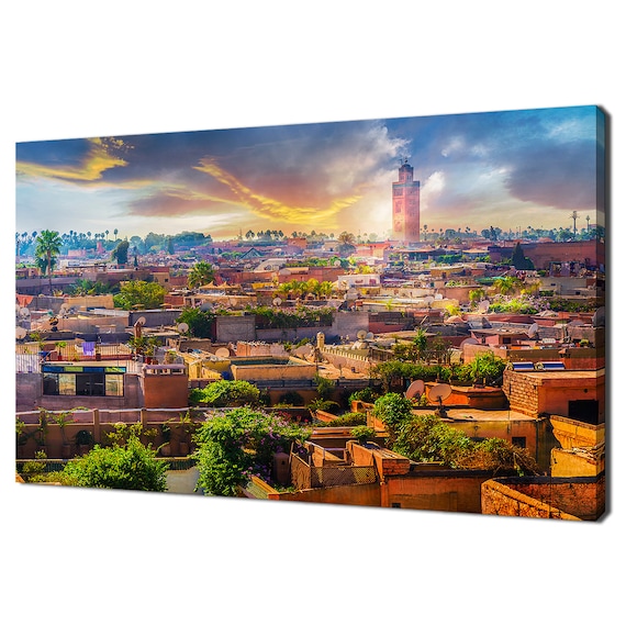 Marrakech Medina Sunset Modern Design Art Print