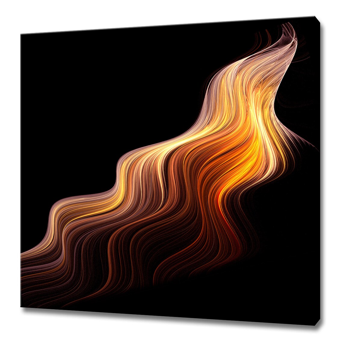 Elegant Abstract Light Waves, Modern Design Print