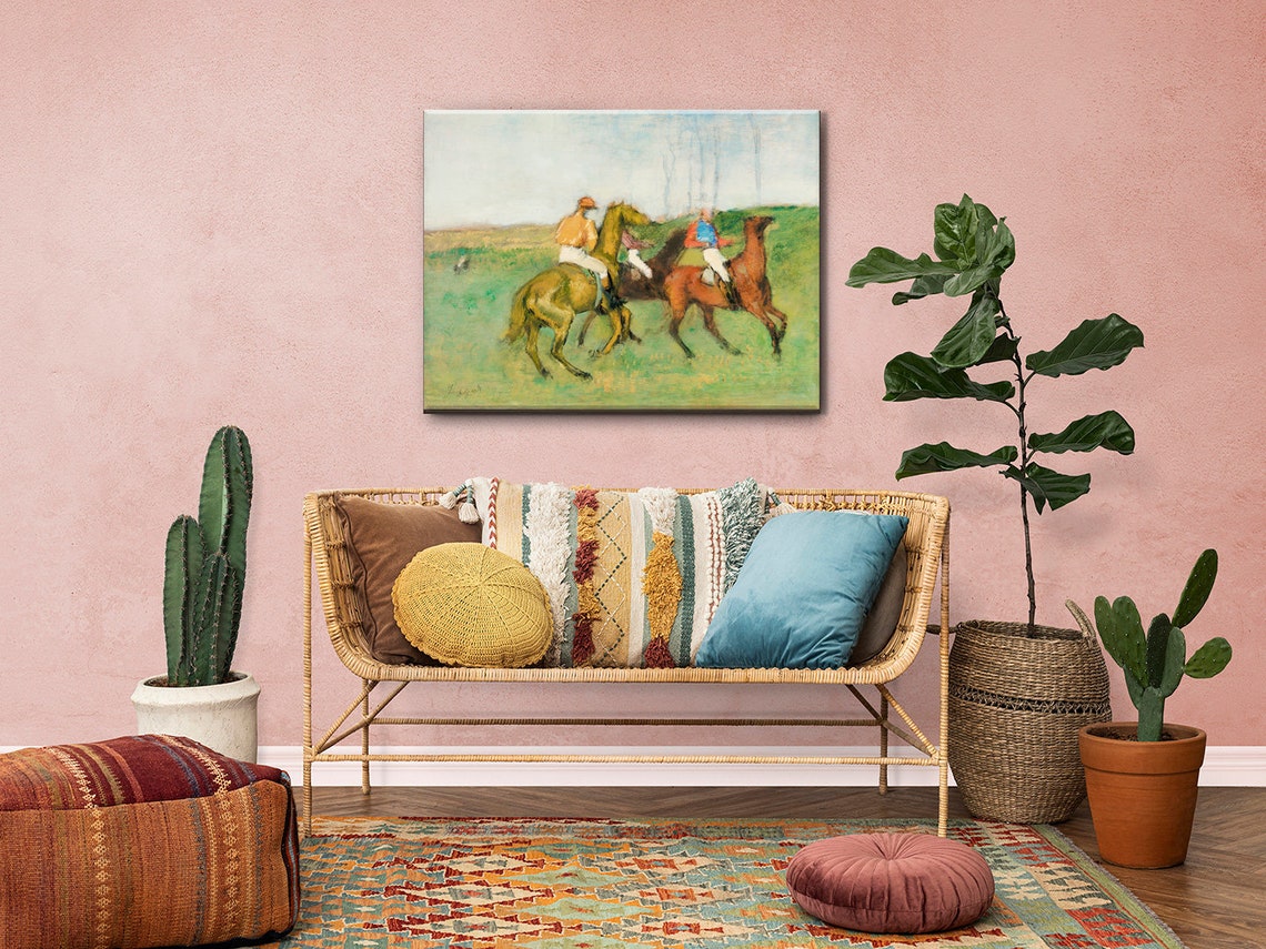 Edgar Degas Jockeys On Racing Horses Impressionist Art Print - Image 2