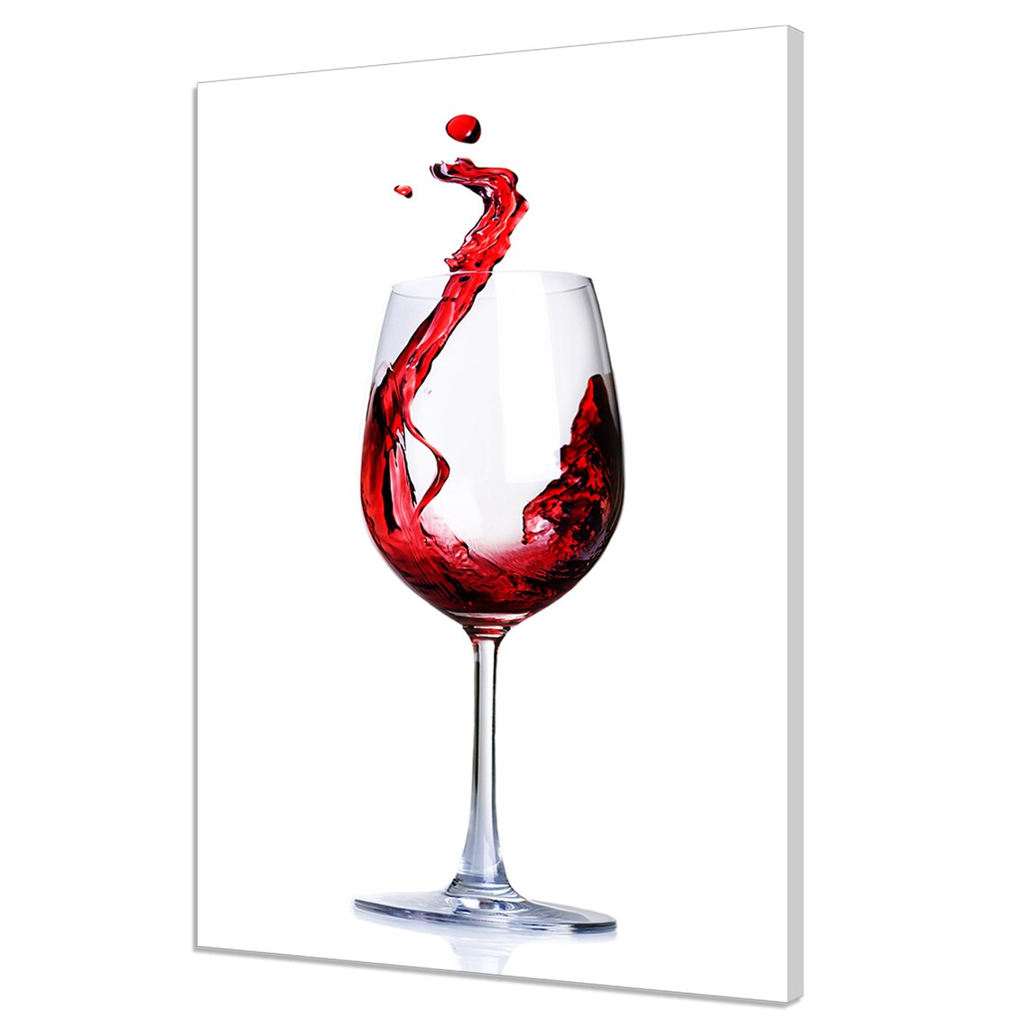 Red Wine Splashing in Wine Glass High Speed Photography Kitchen Wall Poster
