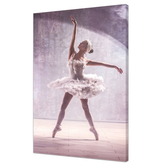 Young Beautiful Ballerina Dancing Modern Design Home Decor Print Wall Art Picture