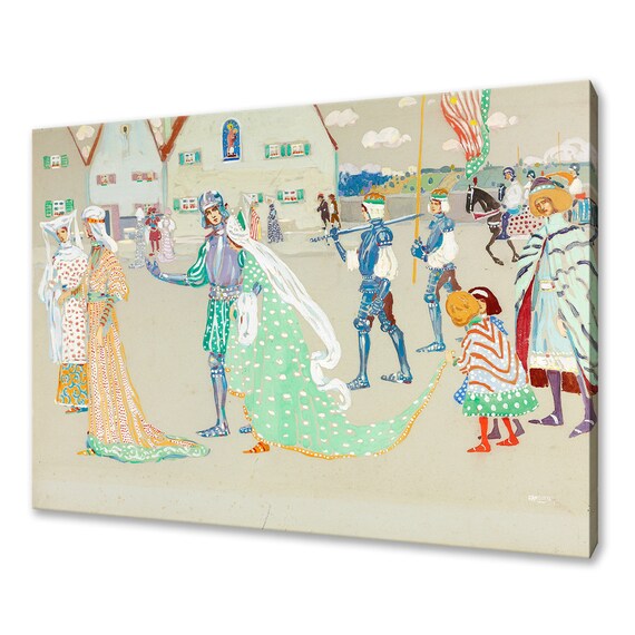 Wassily Kandinsky The Young Couple 1904 Medieval Wedding Knights Art Print