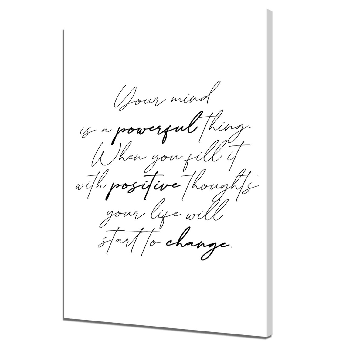 Your Mind Is A Powerful Thing Typography Handwritten Inspirational Abstract Modern Design Decor Print Wall Art Picture