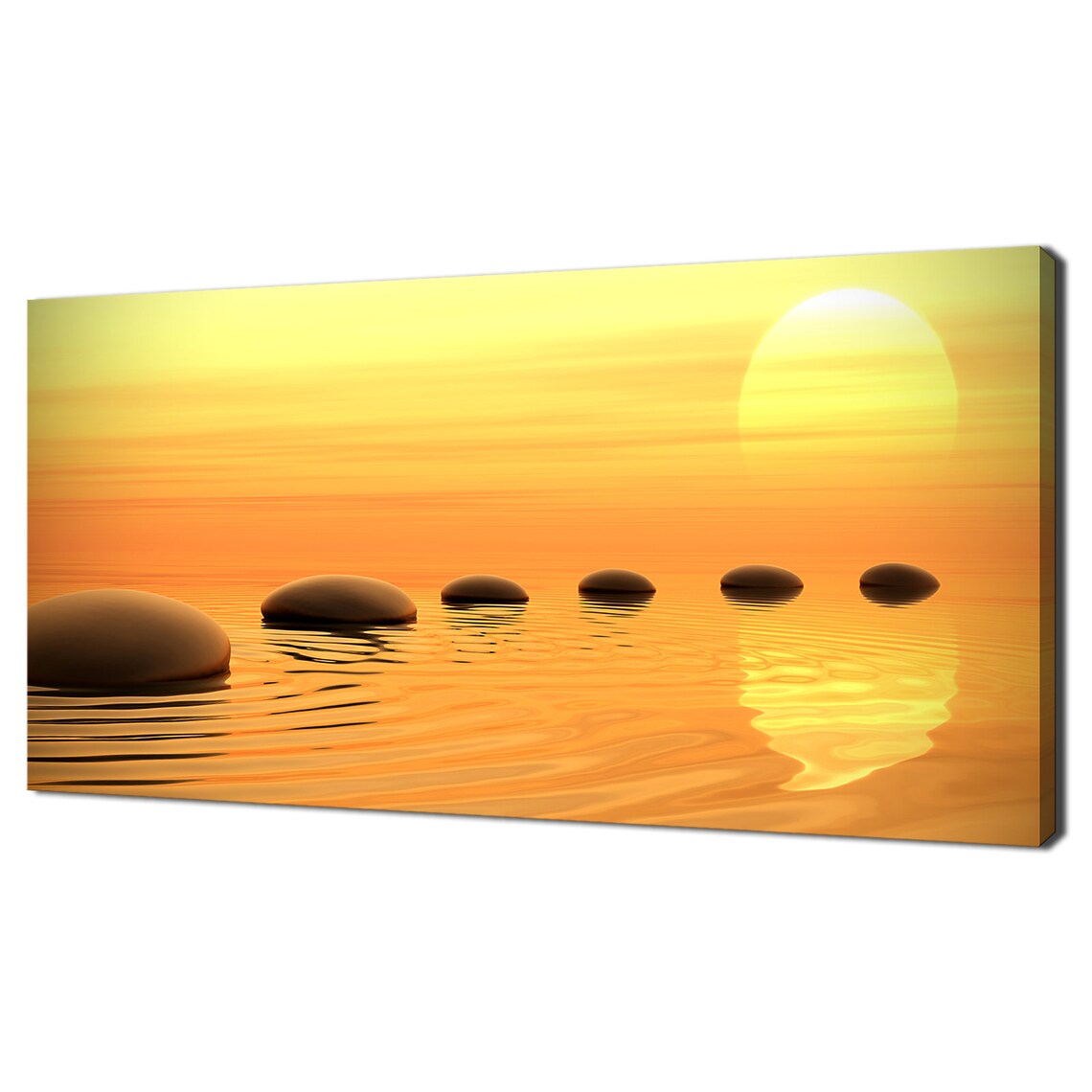 Zen Path Of Stones Sunset Spa Bathroom Art Print