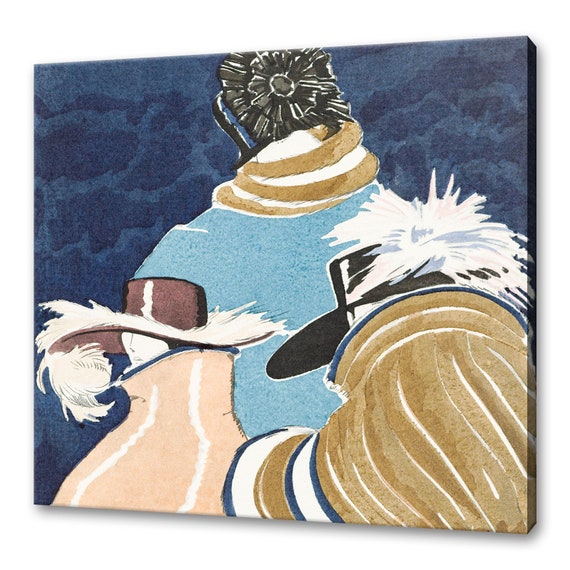 Women With Vintage Hats Modern Design Fashion Home Decor Print Wall Art Picture
