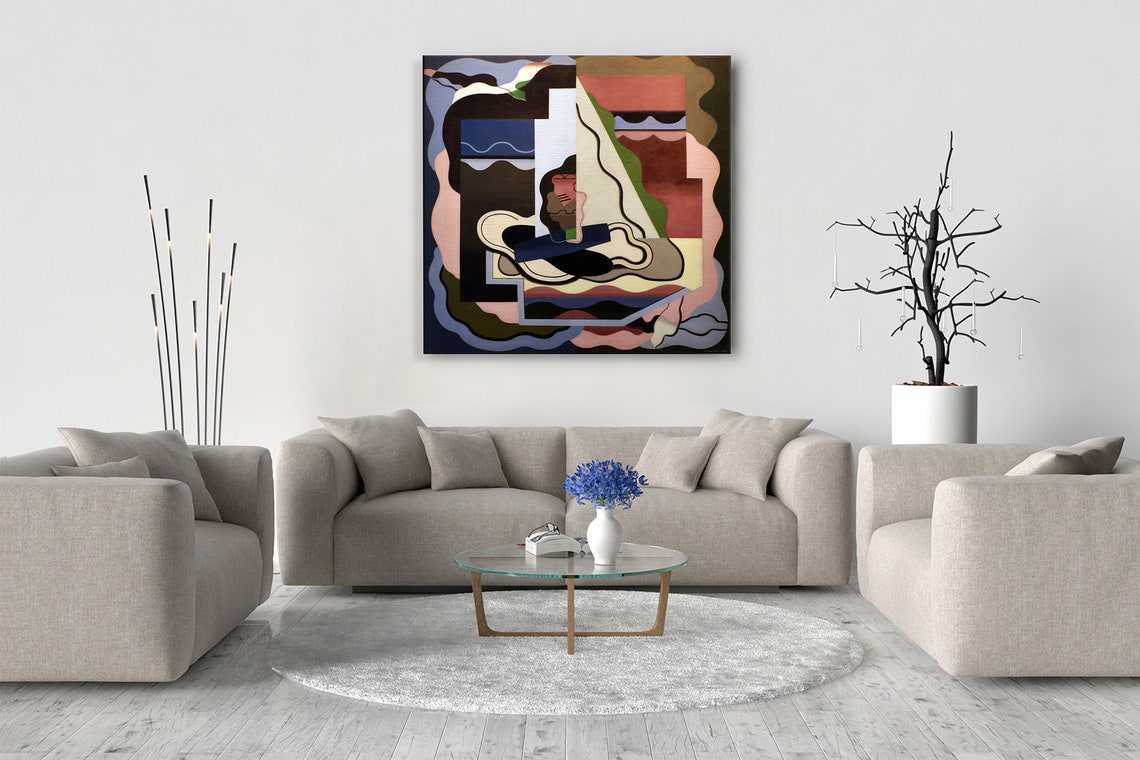 Georges Valmier 1929 La Marina Cubist Seascape Modern Abstract Art - Image 2