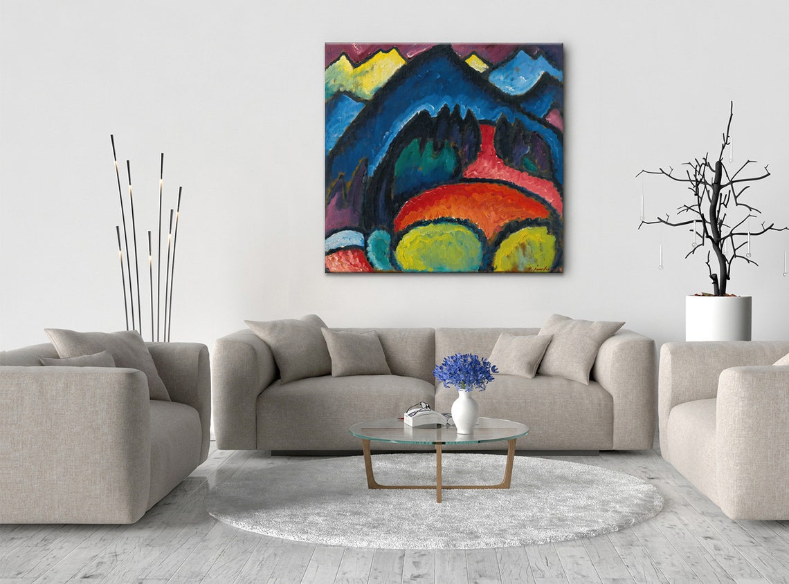 Wassily Kandinsky Lithograph Blue The Boat 1922 Classic Design Abstract Decor Reproduction Print Wall Art Picture - Image 2