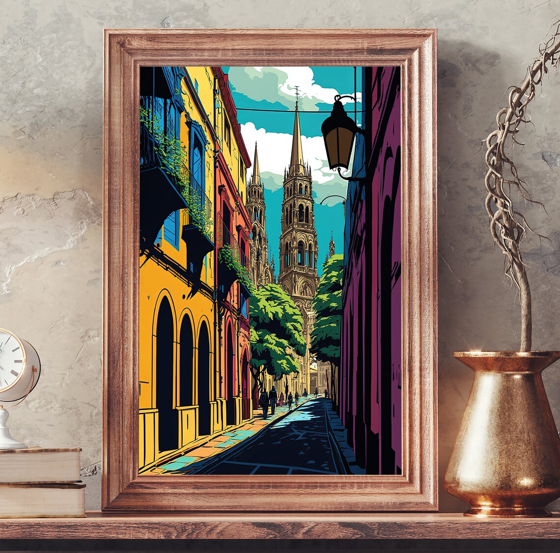 Guadalajara Mexican Art Print, Modern Living Room Decor - Image 3