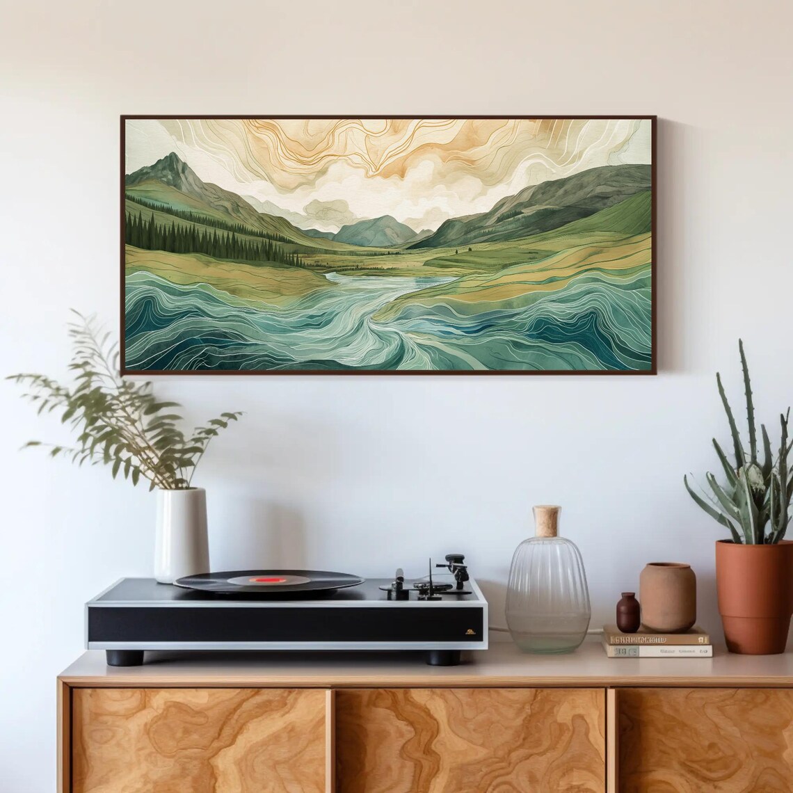 Northern Scotland Abstract Painting Art Print, British Decor - Image 3