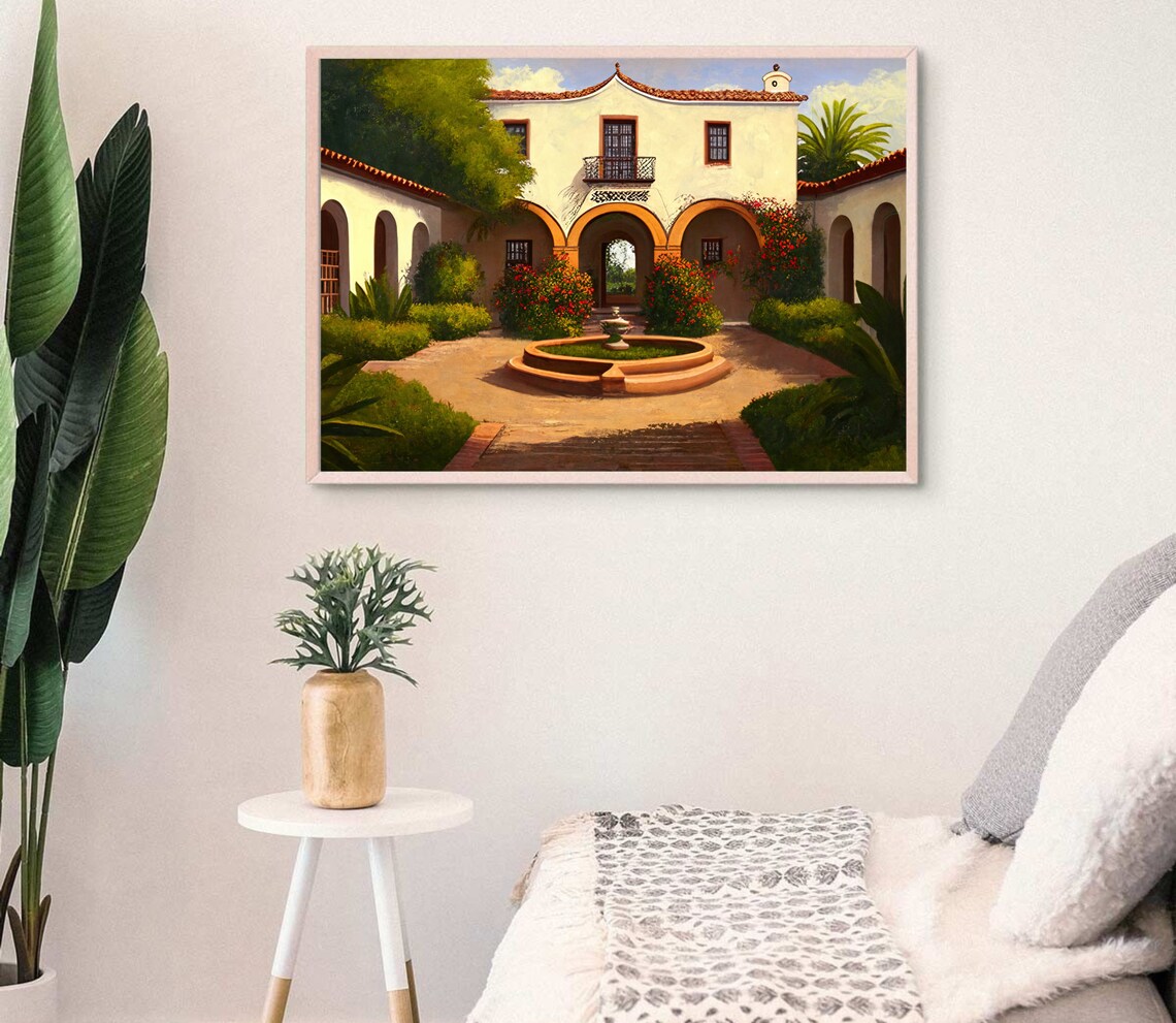 Hacienda Art Print, Mexican Living Room Decor - Image 4