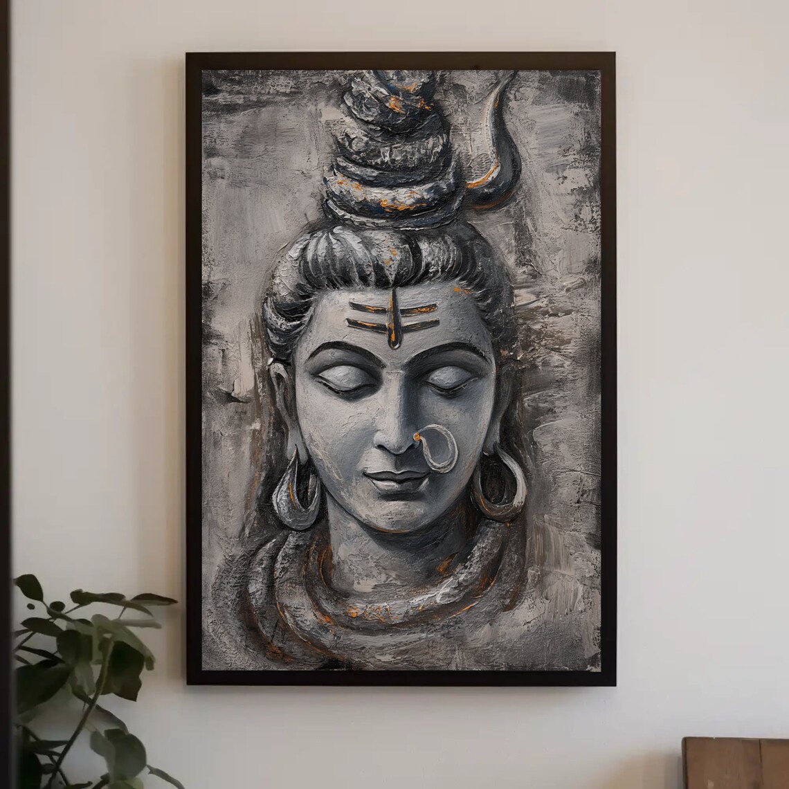 Shiva Hindu God Art Print, Indian Spiritual Decor