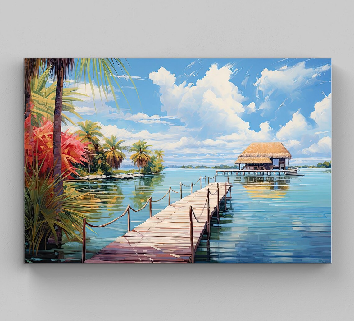 Bacalar Travel Poster, Mexico Travel Art Print
