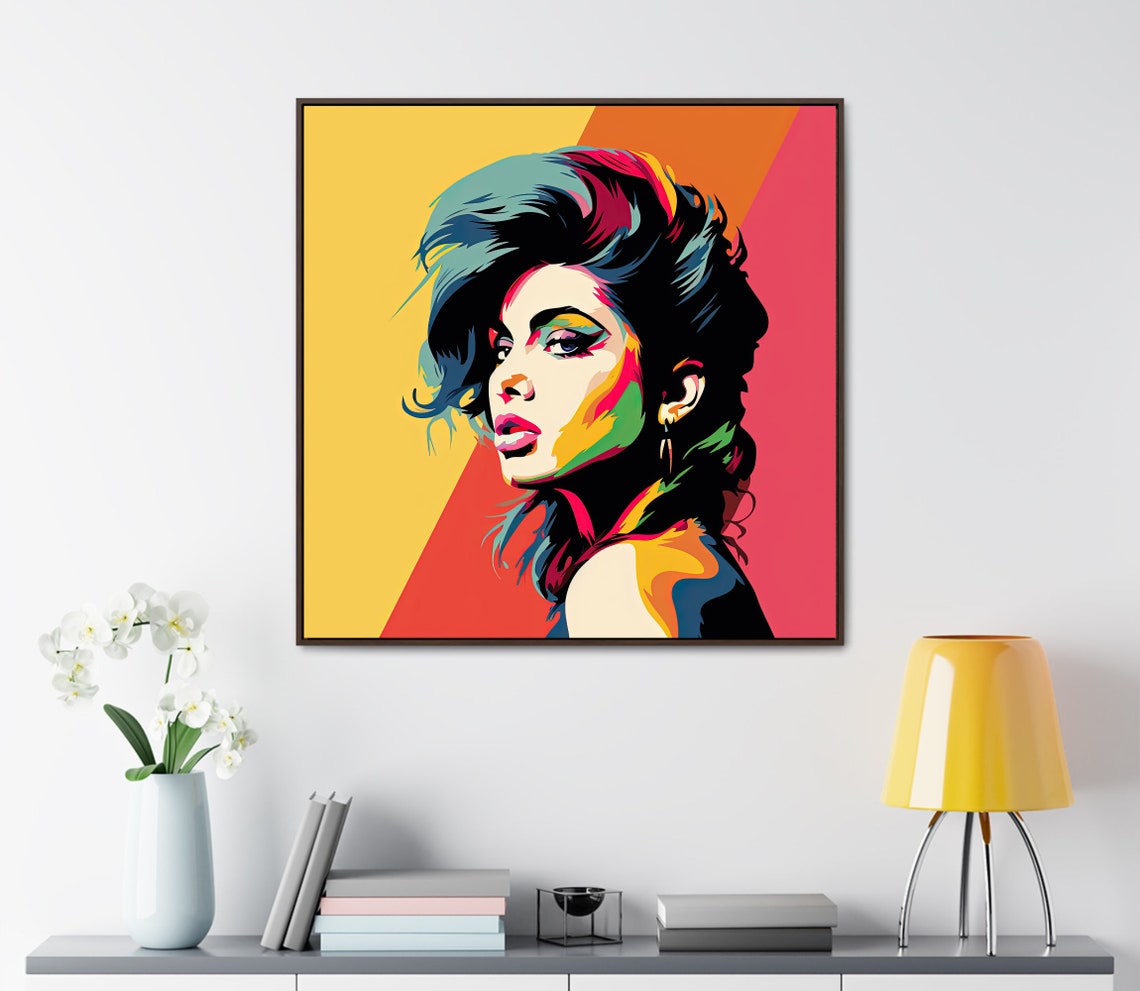 Amy Winehouse Pop Art Portrait in Bright Bold Colours Poster - Image 4