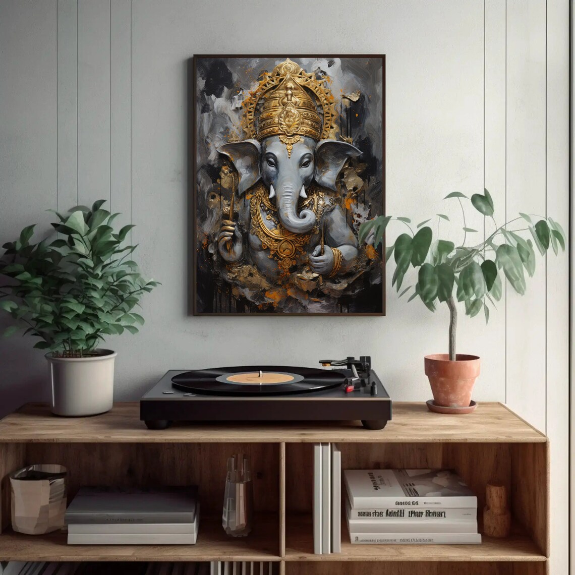 Ganesh Ji Ganesha Art Print, Hindu Wall Decor - Image 3