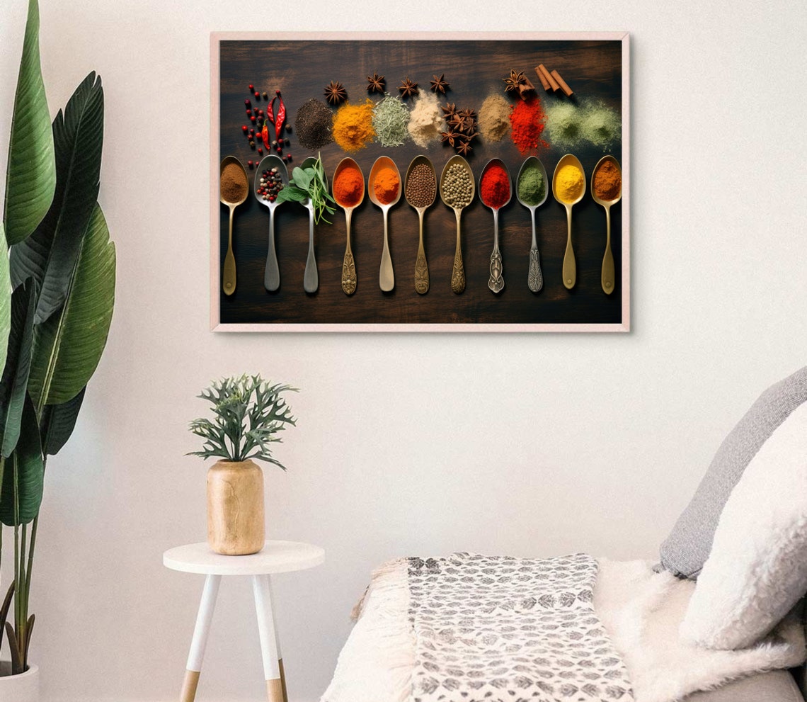 Spice Herb Colorful Kitchen Art Print - Image 4