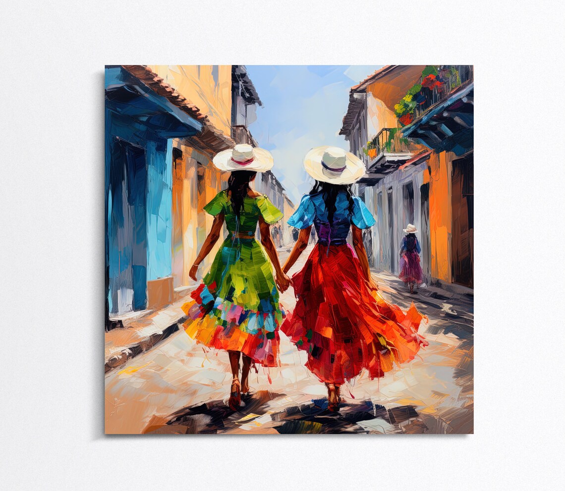 Colombian Woman Travel Poster, Portrait Art Print - Image 4