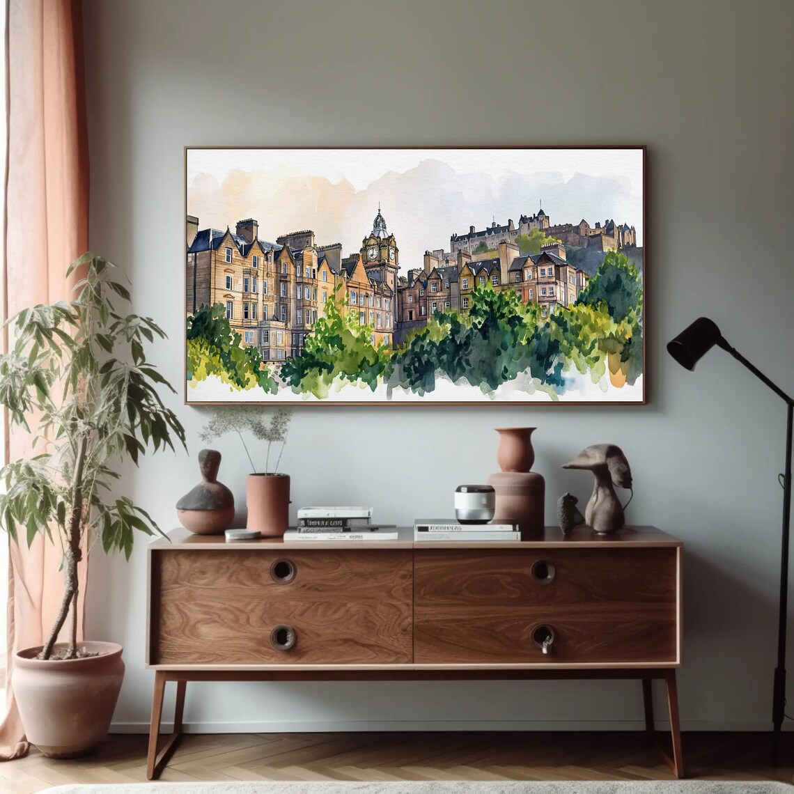 Edinburgh Scotland Watercolor Travel Poster Print - Image 5