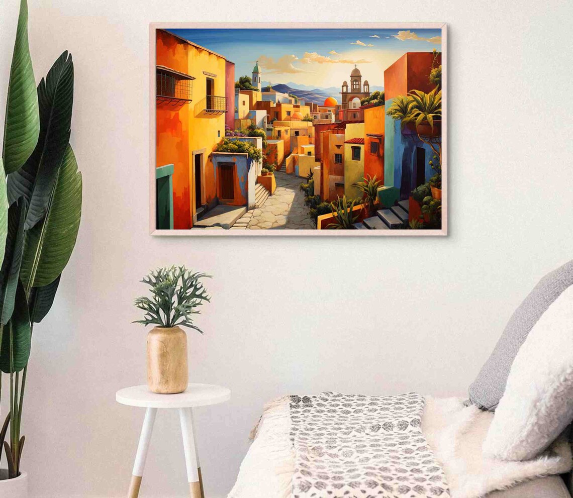 Mexico Oil Painting Art Print, Mexican Home Decor - Image 3