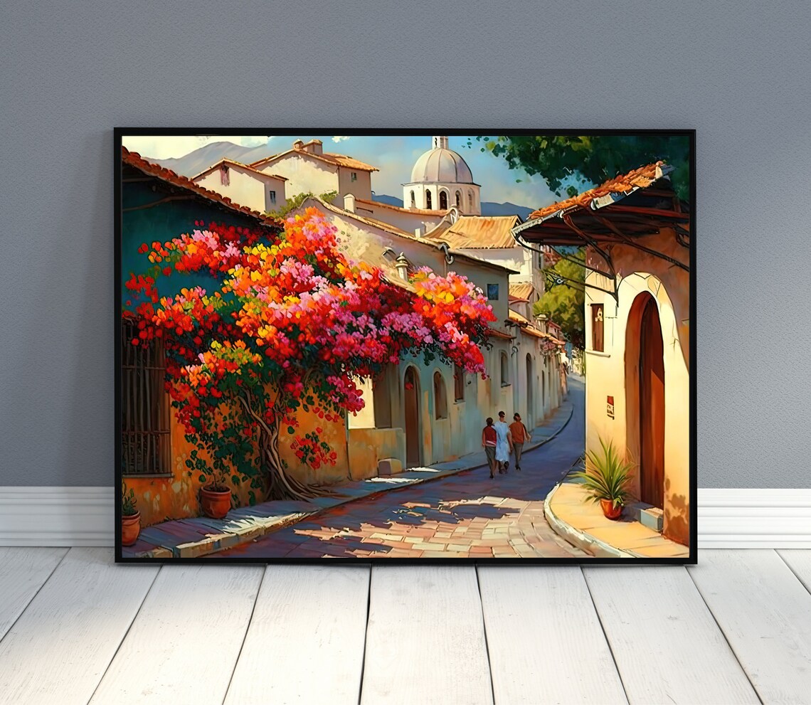 Oaxaca Mexican Folk Art Poster, Colorful Latino Decor - Image 3