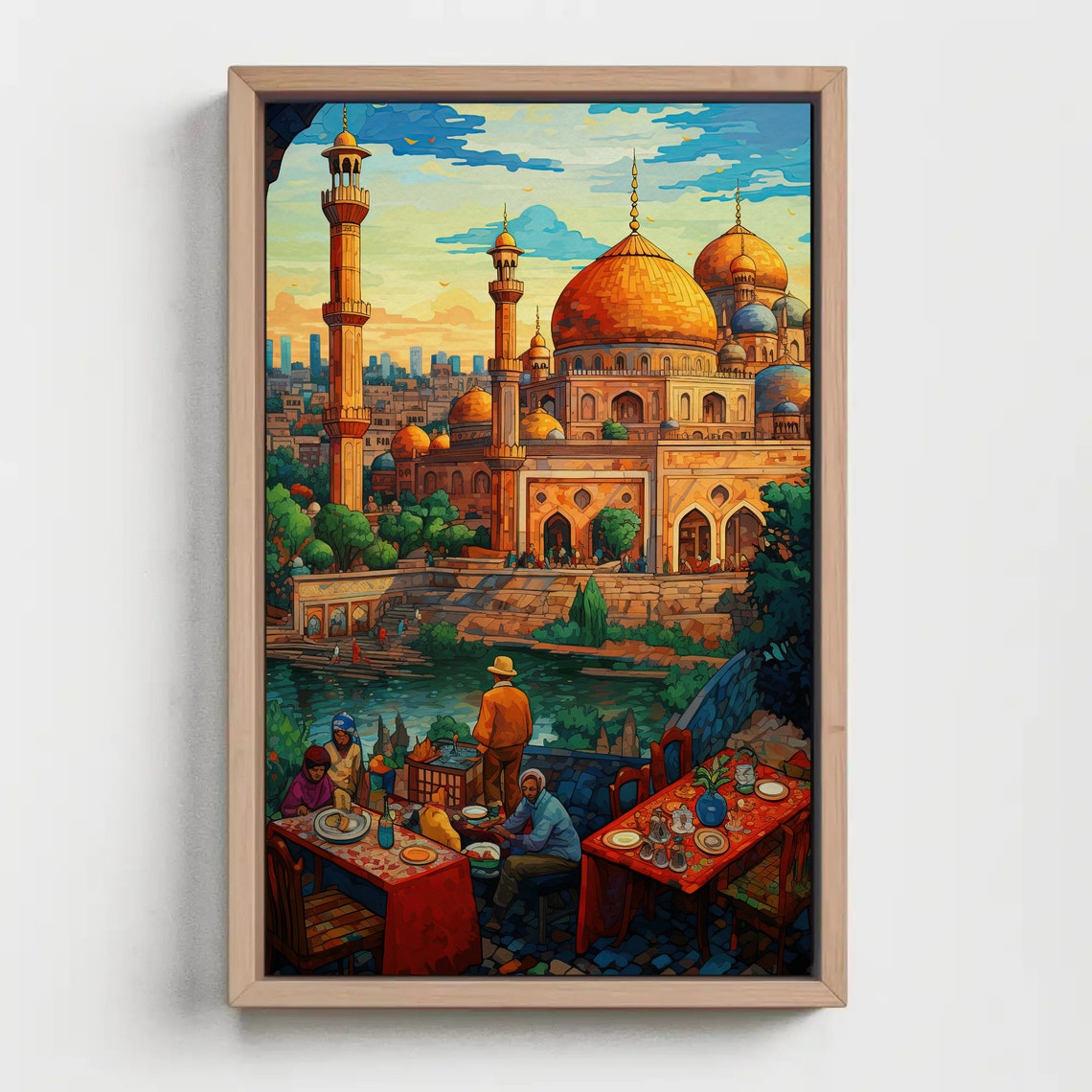 Ancient India City Landscape Golden Domes Vertical Fantasy Poster - Image 5