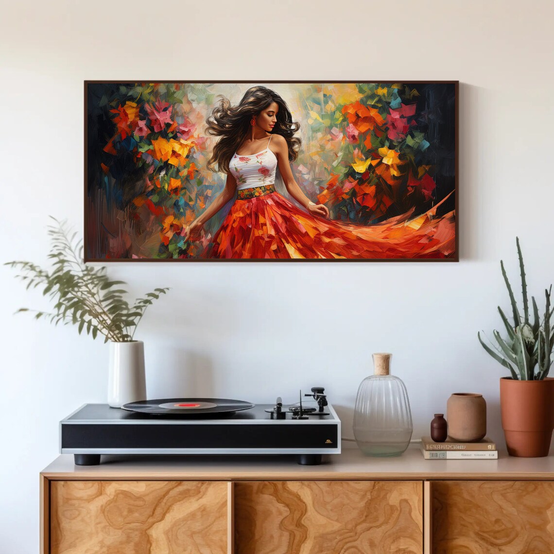 Mexican Folk Dance Woman, Traditional Art Print - Image 3