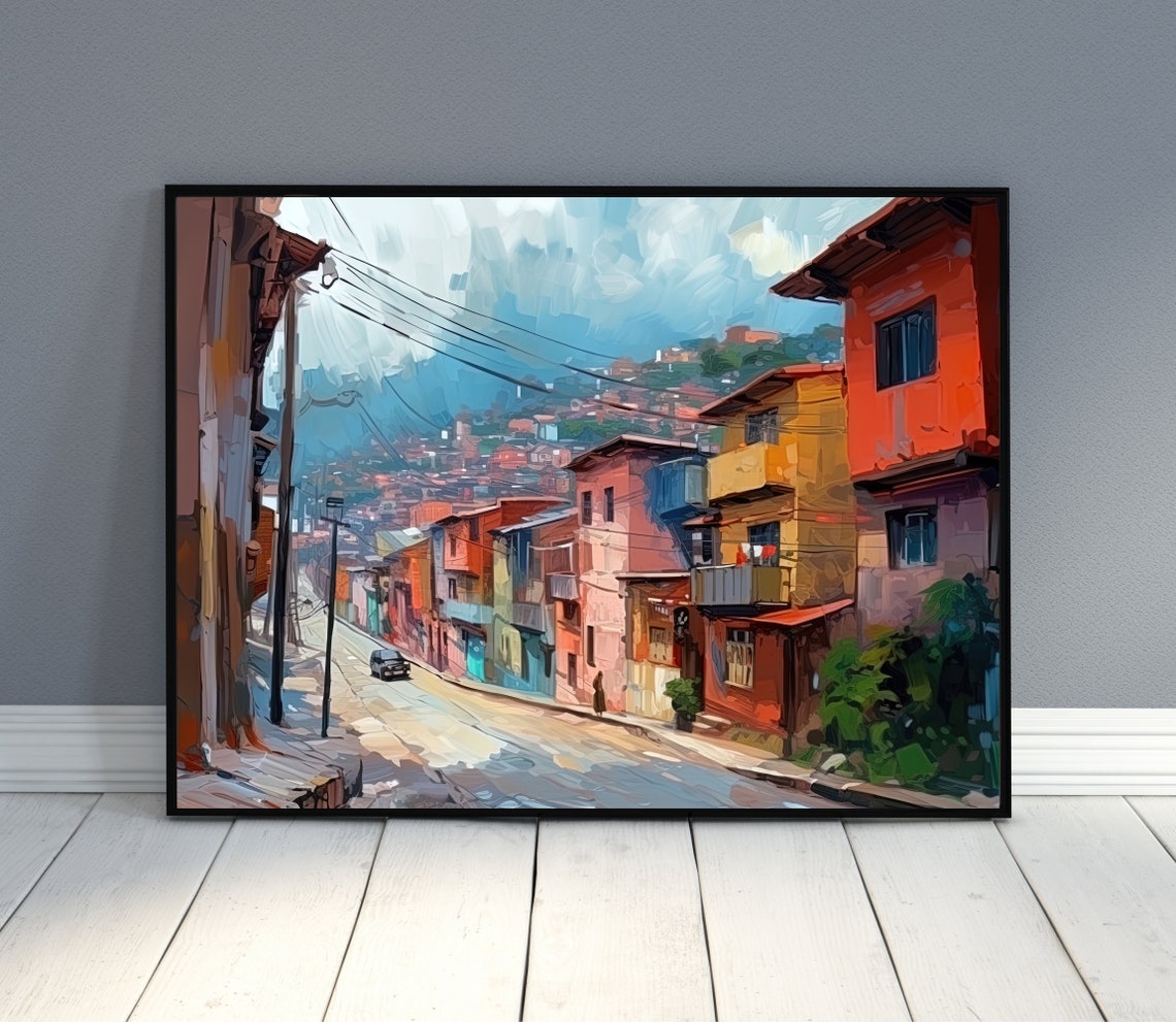 Colombia Oil Painting Medellin Colombia Art Colombia Travel Print Large Wall Art For Colombian Home Decor Colombia Art Print - Image 2
