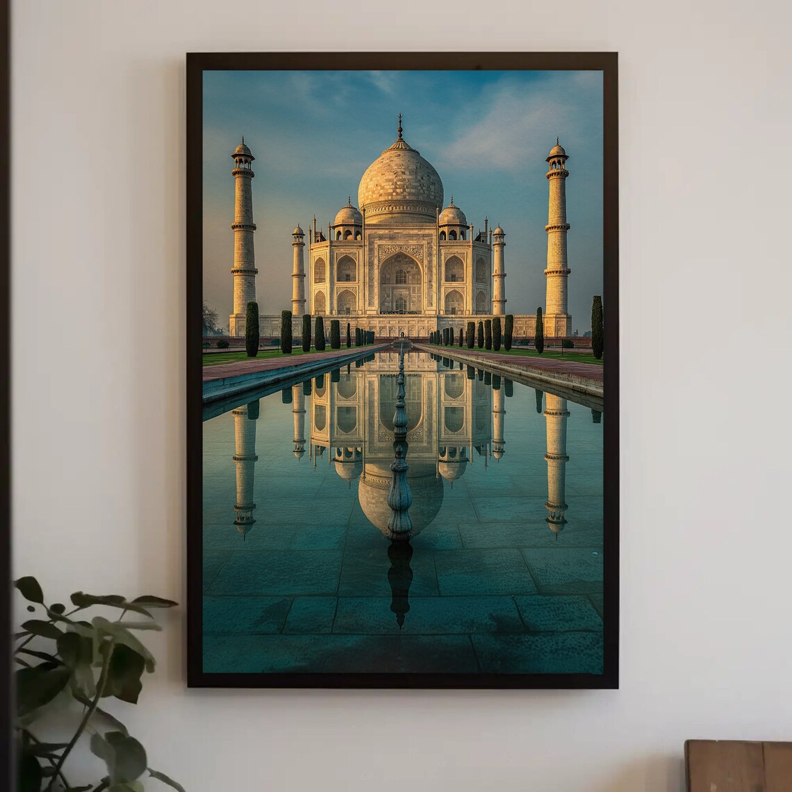 Taj Mahal At Sunrise With Reflection Pool India Photo Poster