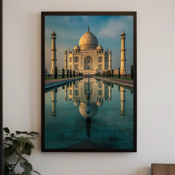 Taj Mahal Photo Artwork Large Indian Wall Art Mughal Architecture Wall Decor Framed Taj Mahal Decor For Home Ready To Hang
