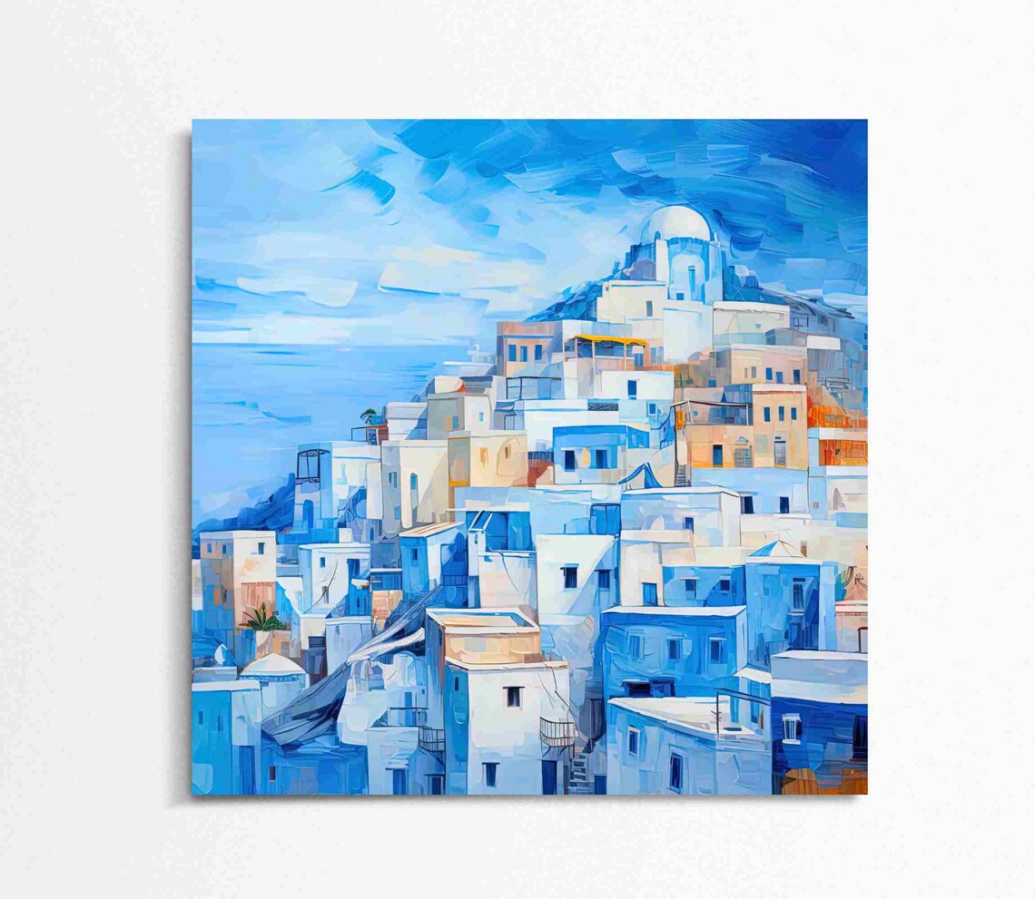 Chefchaouen Blue City Hillside Whitewashed Town Morocco Poster - Image 5