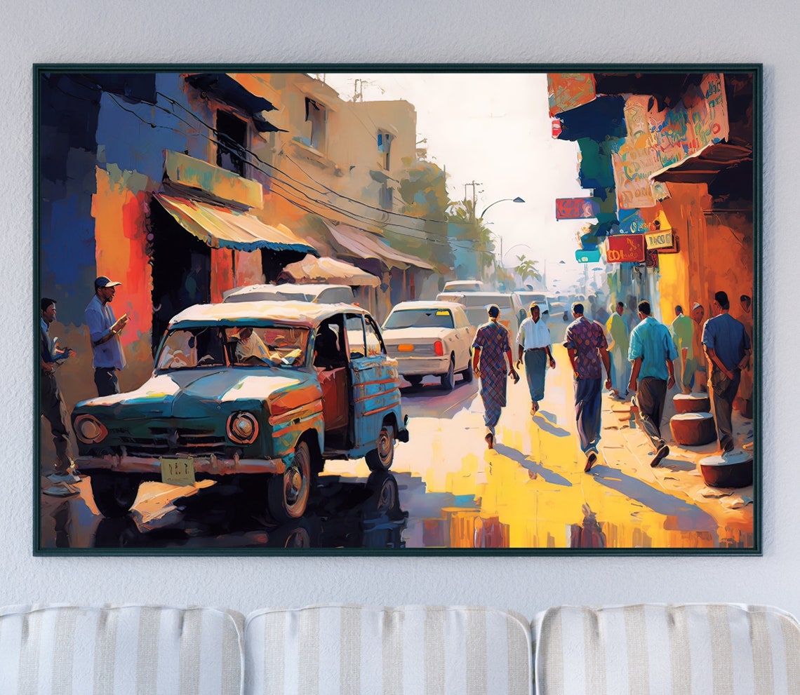 Pakistan Wall Art Lahore Cityscape Pakistani Painting Travel Gift Pakistan Print Pakistani Decor Asia Print Pakistani Home Decor - Image 5
