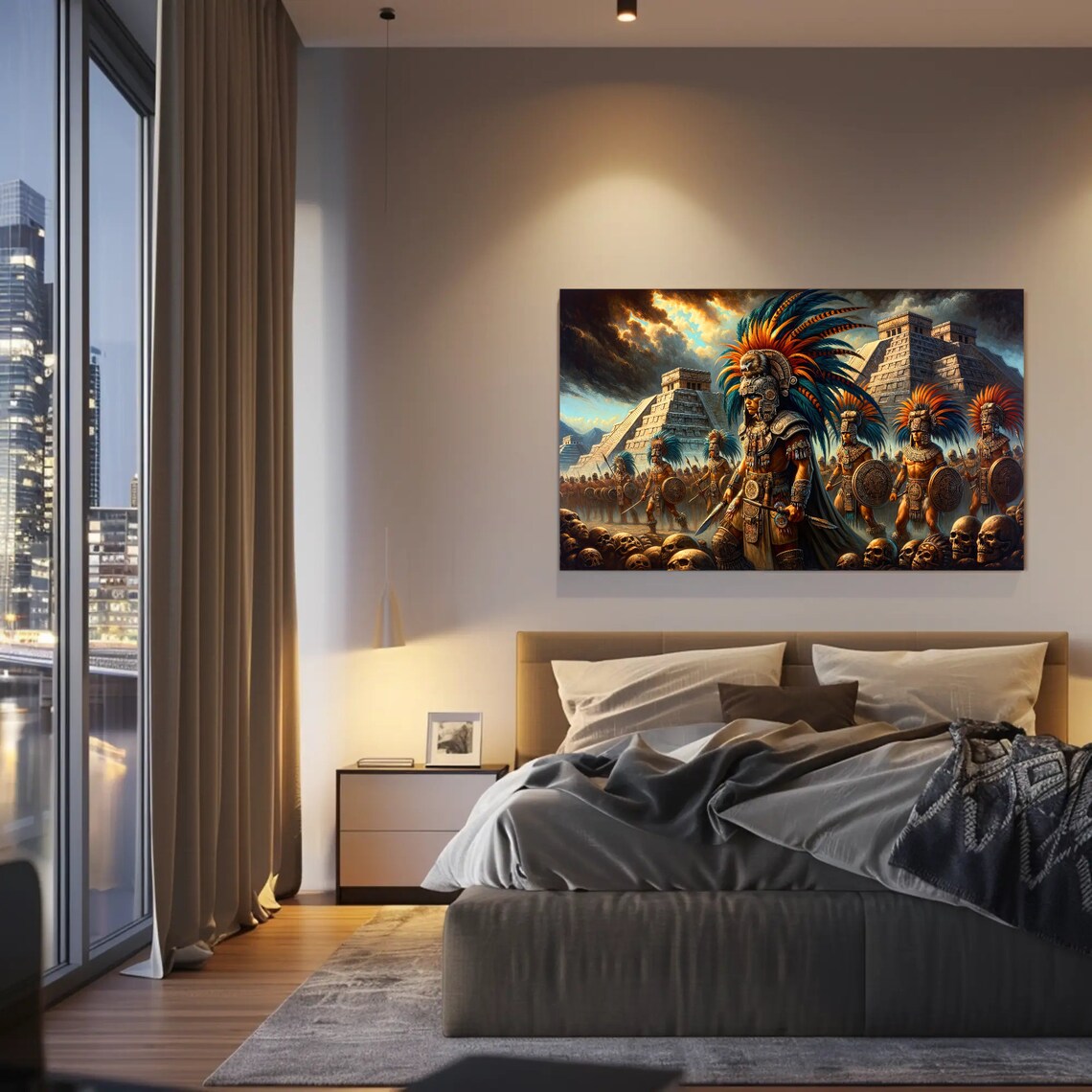 Aztec Warriors, Mexican Cultural Historical Art Print - Image 3