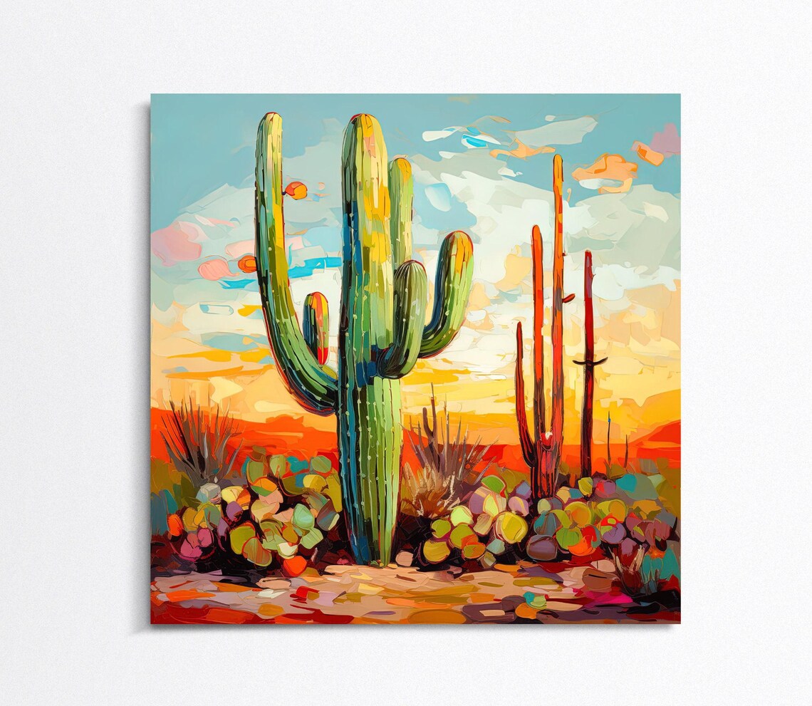 Saguaro Cactus Art Print, Desert Botanical Decor - Image 4
