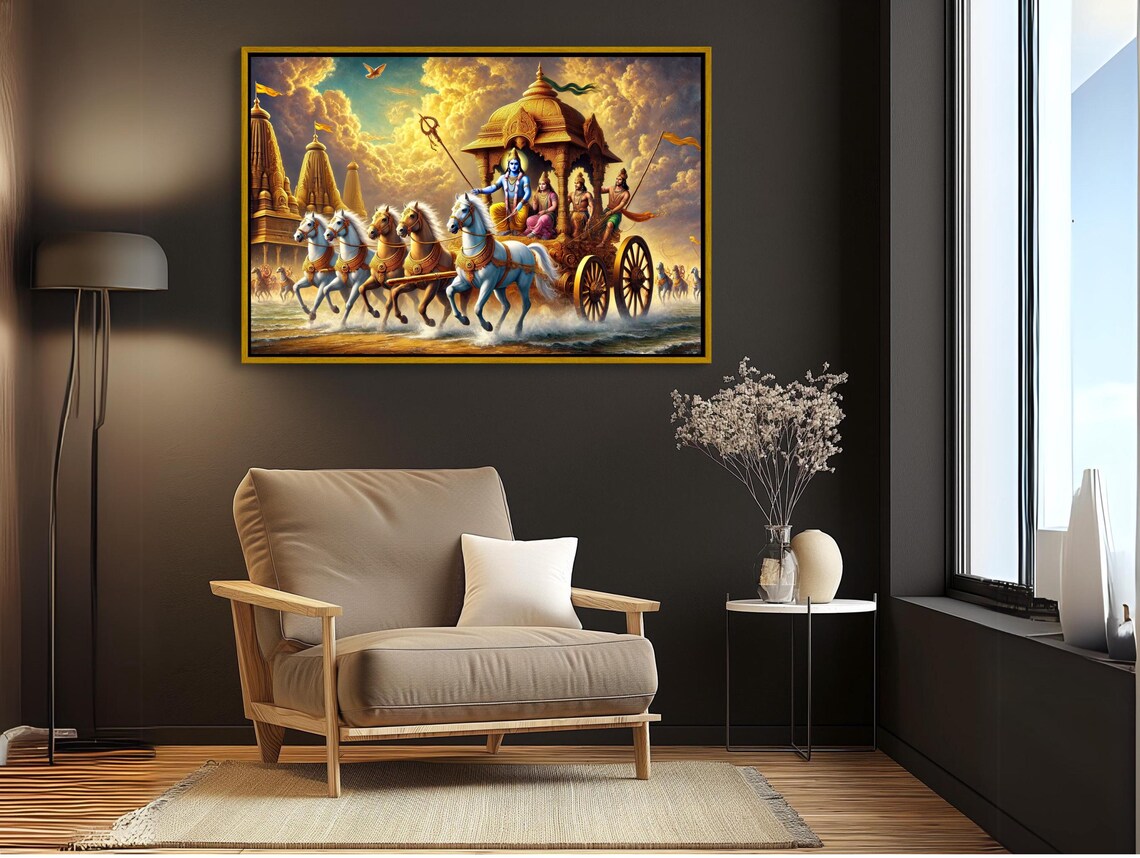 Mahabharata Indian Mythology Art Print, Cultural Decor - Image 3