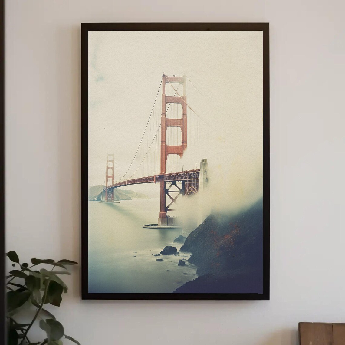 Golden Gate Bridge Vintage Travel Poster, San Francisco