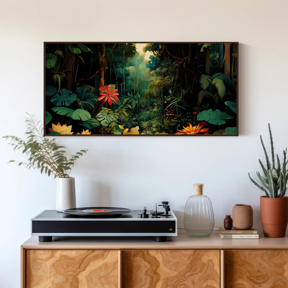Tropical Jungle Green Forest Nature Art Print - Image 5