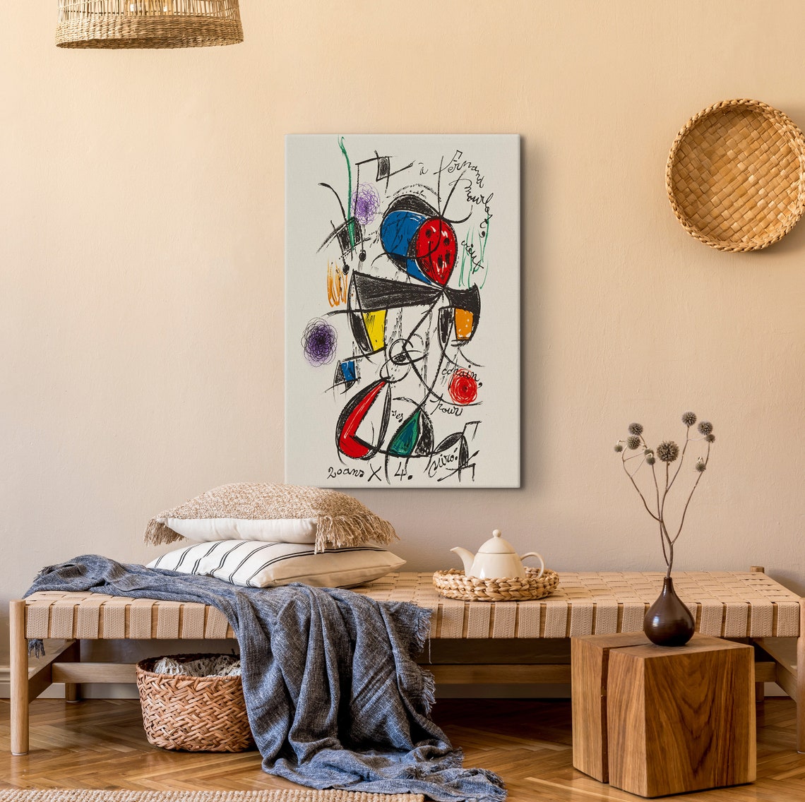 Joan Miro Genummerde Editie Poster Joan Miro Print Exhibition Poster Juan Miro Glass Art Museum Of Modern Art Art Reproduction - Image 4