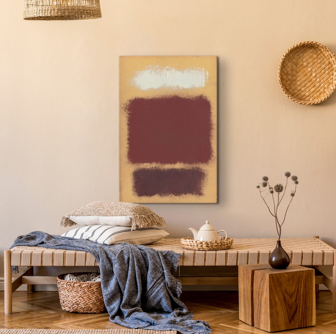 Mark Rothko Claret Red Over Beige Print Mark Rothko Paintings Exhibition Poster Modern Art Expressionism Abstract Wall Art - Image 2