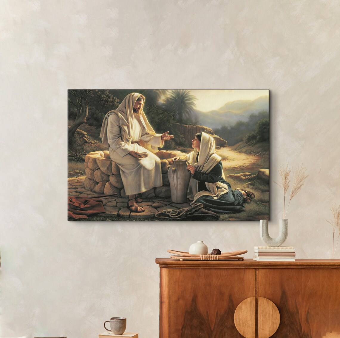Jesus And The Samaritan Woman At The Well Christian Art Poster - Image 5
