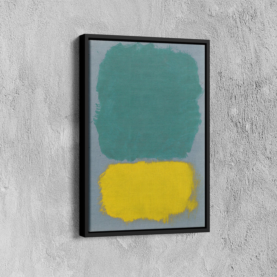 Mark Rothko Teal Green And Yellow Blocks Color Field Abstract Poster - Image 7
